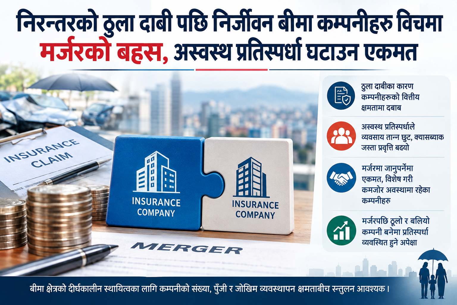 निरन्तरको ठुला दाबी पछि निर्जीवन बीमा कम्पनीहरु विचमा मर्जरको बहस, अस्वस्थ प्रतिस्पर्धा घटाउन एकमत